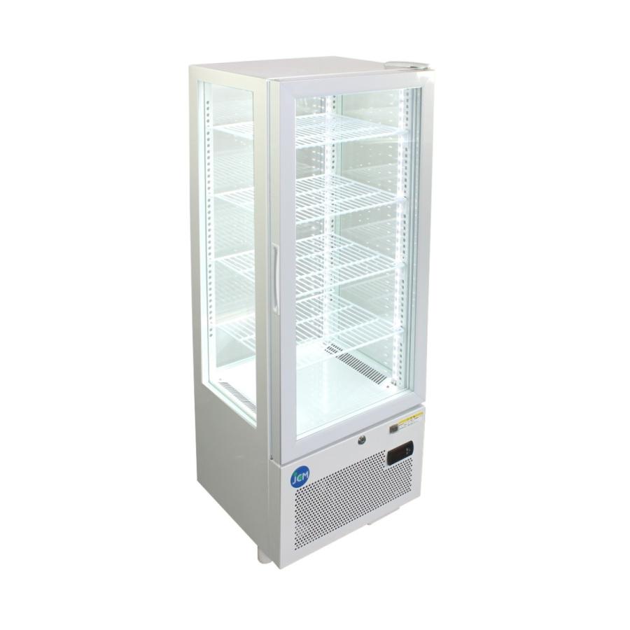 4面ガラス冷蔵ショーケース 片面扉　ガラス冷蔵庫 LED照明付き　jcms JCMオフィシャルショップ / 4面ガラス冷蔵ショーケース（片面扉
