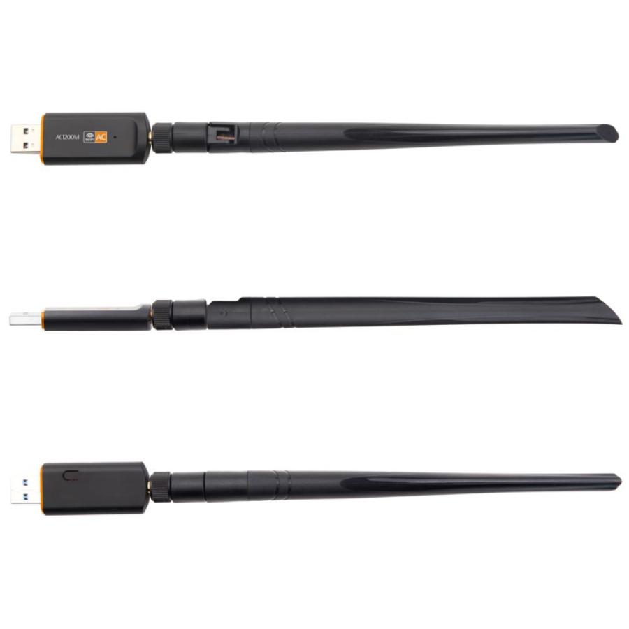 無線LAN 子機 アンテナ WIFI子機 USBアンテナ1200Mbps アダプタ