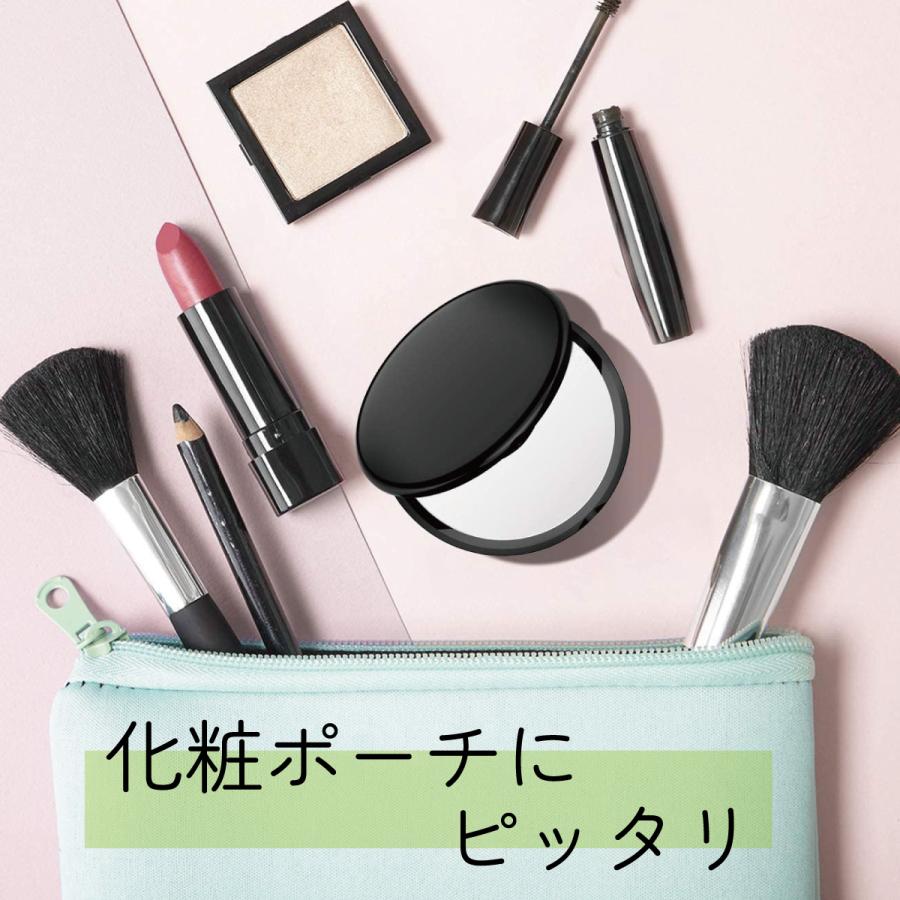 コンパクトミラー 手鏡 拡大鏡 両面鏡 10倍 等倍 コンパクト拡大ミラー メイクミラー 携帯ミラー ハンドミラー 化粧道具 折りたたみミラー スキンケア | ブランド登録なし | 08