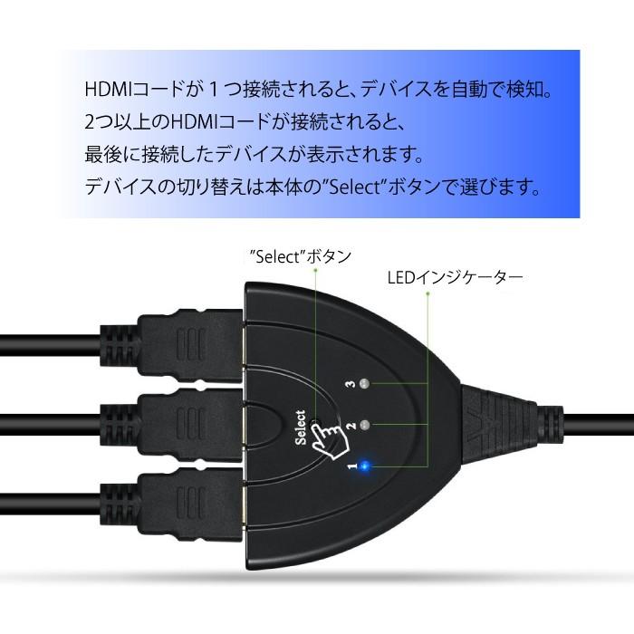 3HDMI to HDMI メス→オス HDMI切替器 セレクター セレクター 変換 変換アダプタ 光デジタル ディスプレイ モニタ ケーブル 3ポート 3D対応 | ブランド登録なし | 05