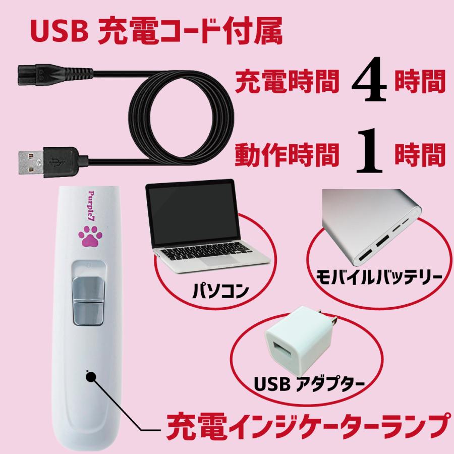 ペット用バリカン 部分カット専用 初心者にも簡単 LEDライト付き 犬用