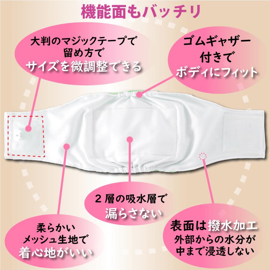 マナーベルト サイズM 犬 オス メッシュ裏地 吸収層付き マナーバンド