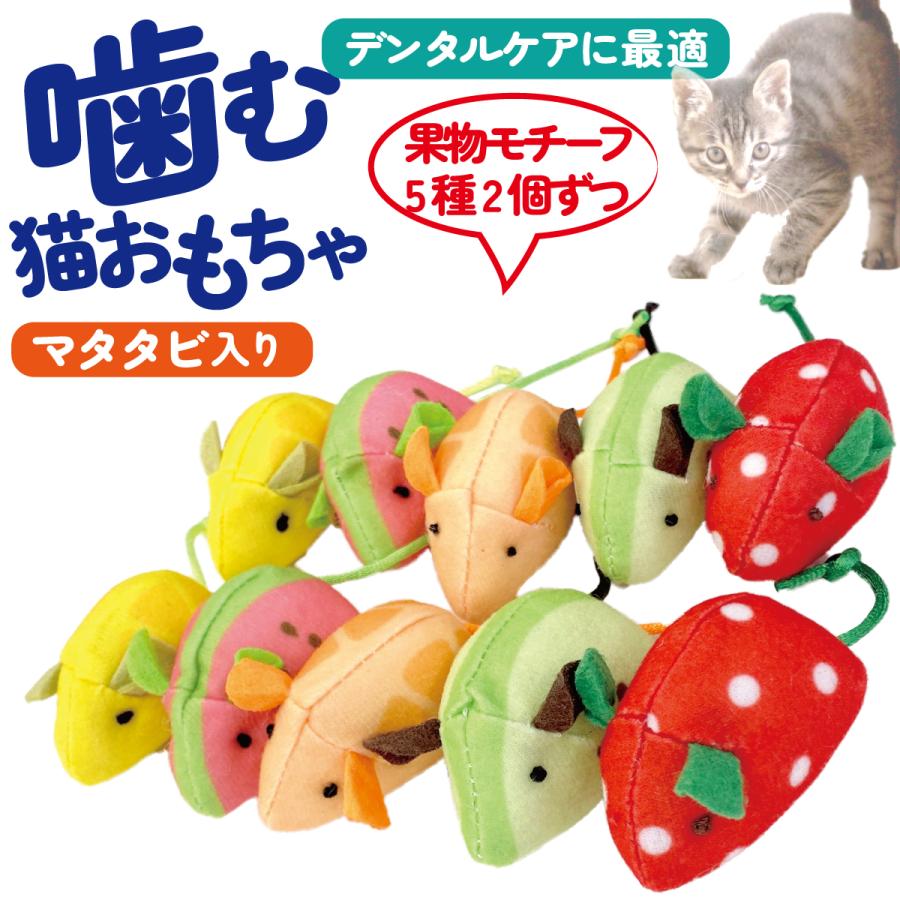 猫 おもちゃ ねずみ 歯磨き 10点 キャットトイ 猫用玩具 デンタルトイ
