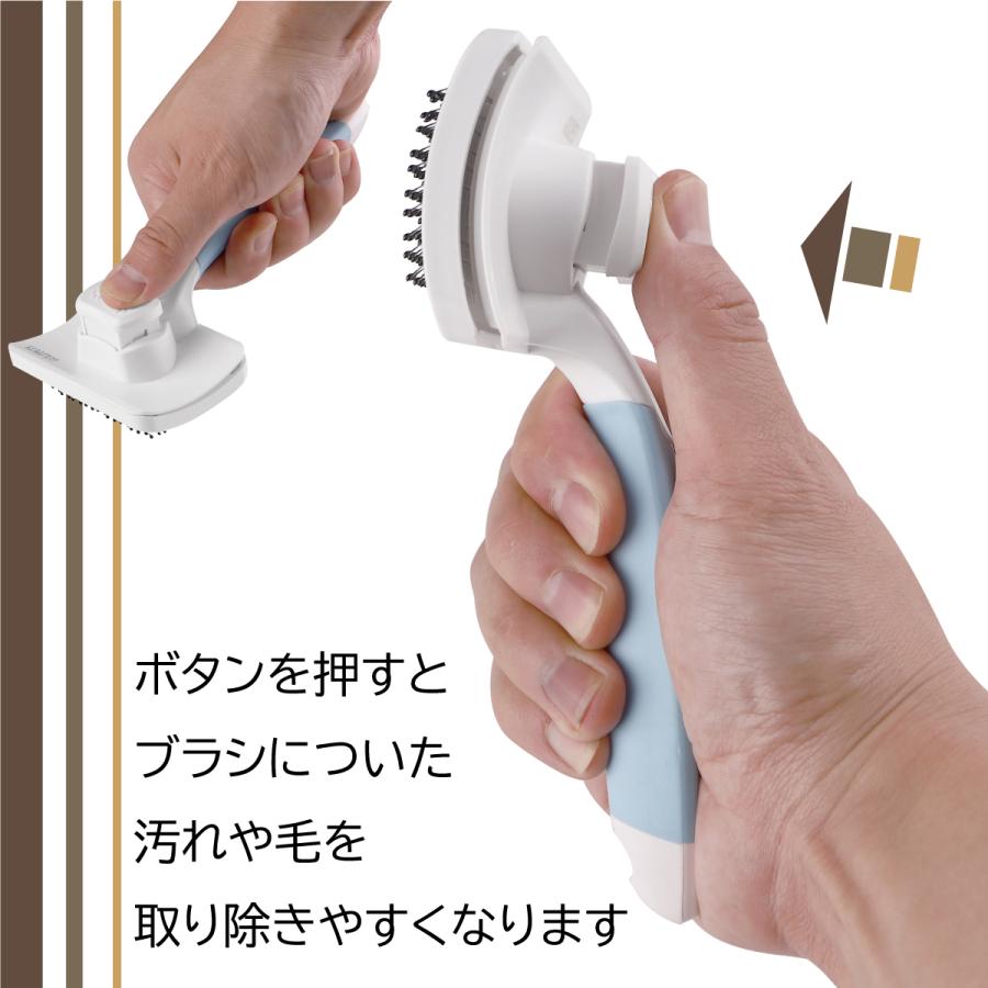 スリッカーブラシ 犬 猫 ペット用ブラシ 抜け毛取りクリーナー 抜け毛