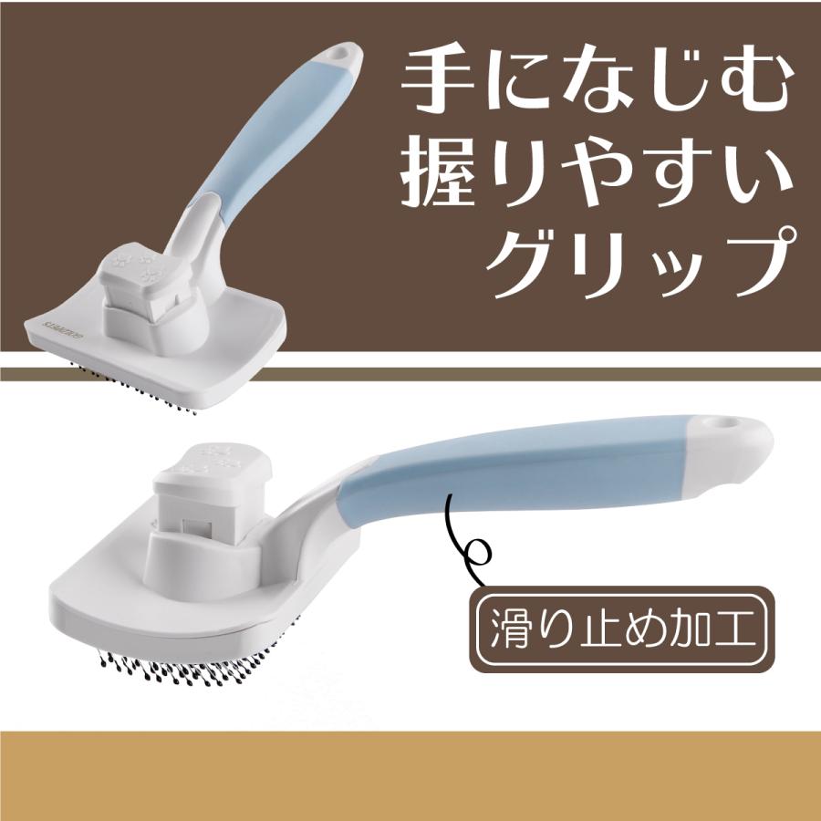 スリッカーブラシ 犬 猫 ペット用ブラシ 抜け毛取りクリーナー 抜け毛