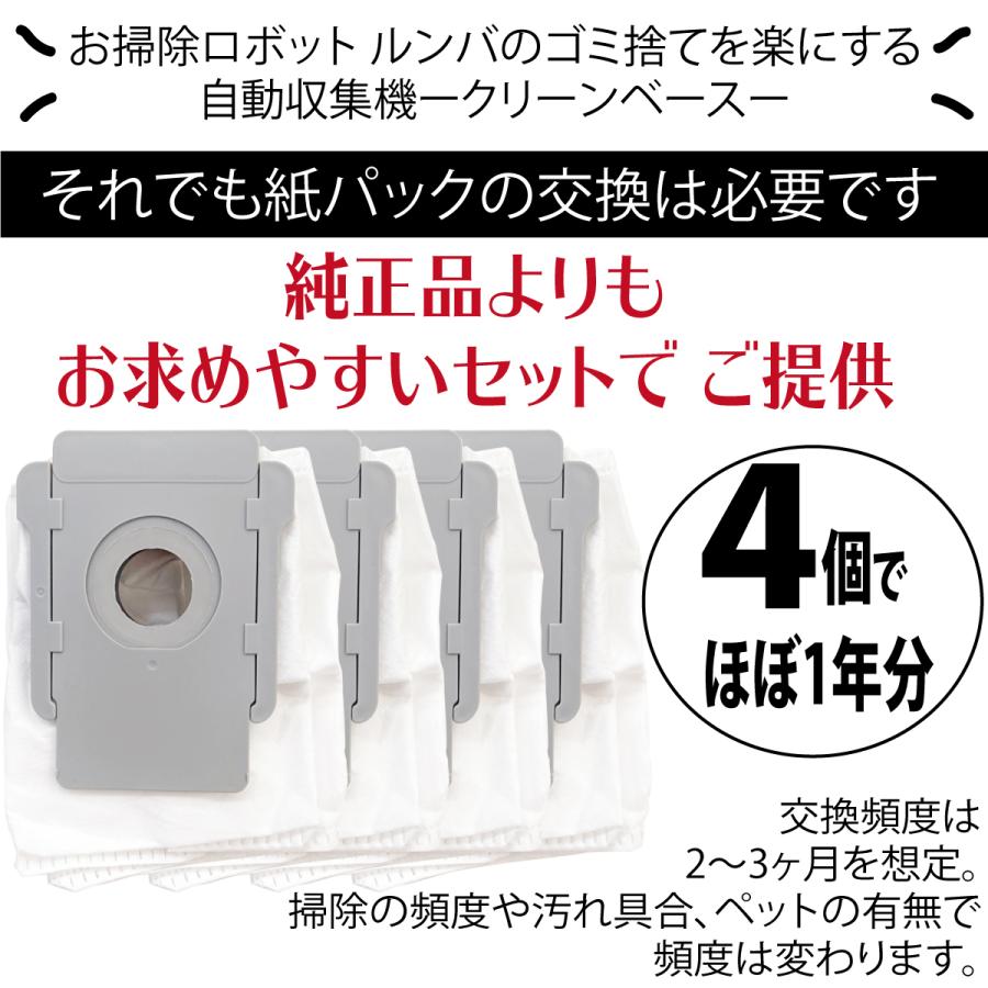 P2倍 ルンバ用 互換品 s9+ j7+ i7+ i5+ i3+用 交換紙パック 4枚セット