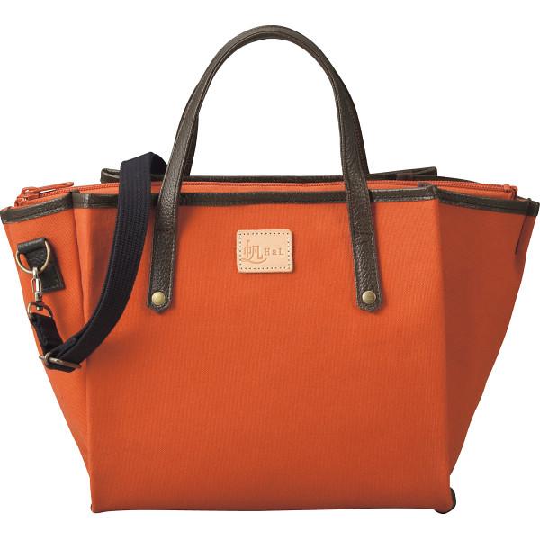 HaL 倉敷産帆布×姫路レザー プリーツショルダーバッグ HAL88150-OR