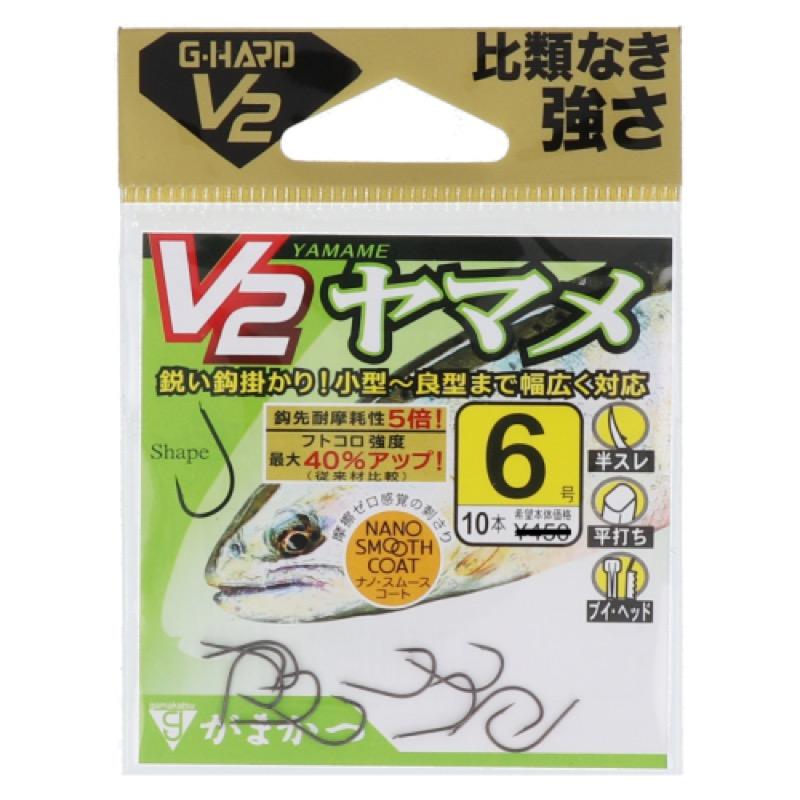 激安価格の がまかつ G Hard V2 ヤマメ バラ 6号 ナノスムースコート ネコポス メール便 対象商品 渓流