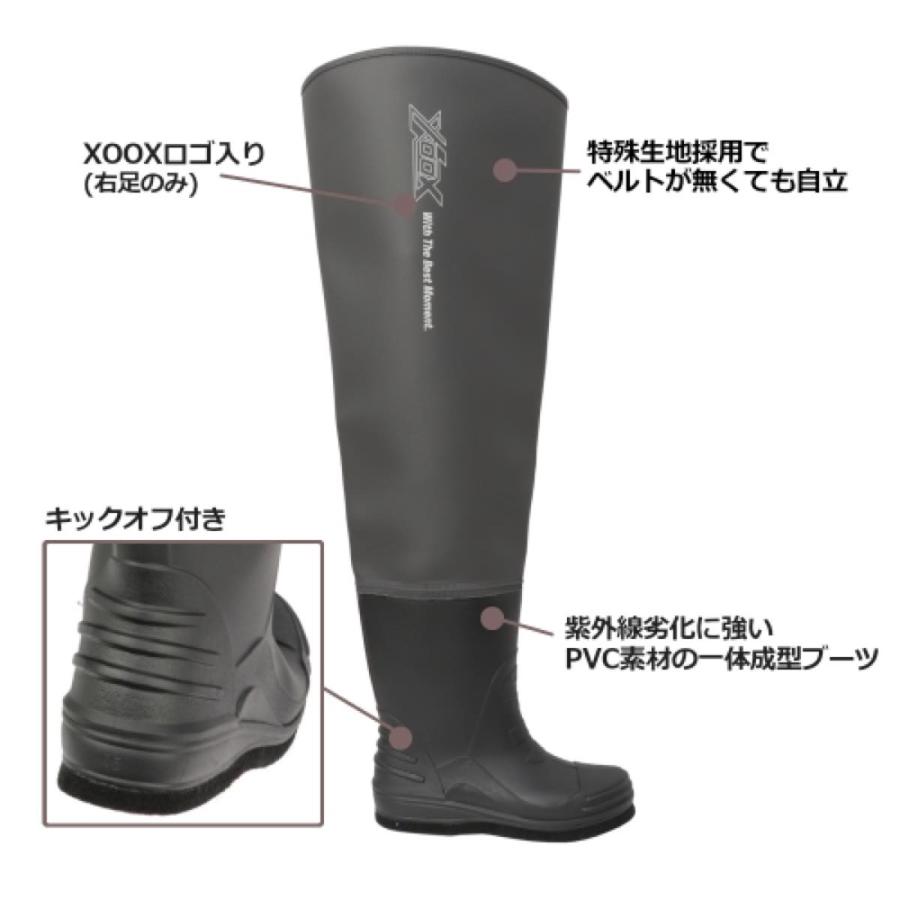 タカミヤ(TAKAMIYA) ベルトレスヒップウェーダー フェルトラバーソール XL ダークグレー[靴]｜d-park｜02