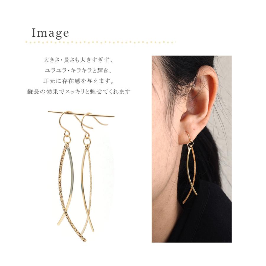 K18 18金 18k ピアス ロングピアス　バー　♡③ K18 18金 18k ピアス ロングピアス バー ♡③