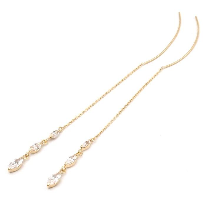 アメリカンピアス k18 18金 18k チェーン ピアス キュービック アメリカンピアス k18 18金 18k チェーン ピアス キュービック