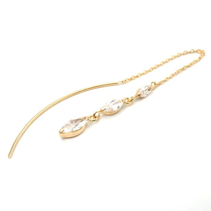 アメリカンピアス k18 18金 18k チェーン ピアス キュービック アメリカンピアス k18 18金 18k チェーン ピアス キュービック