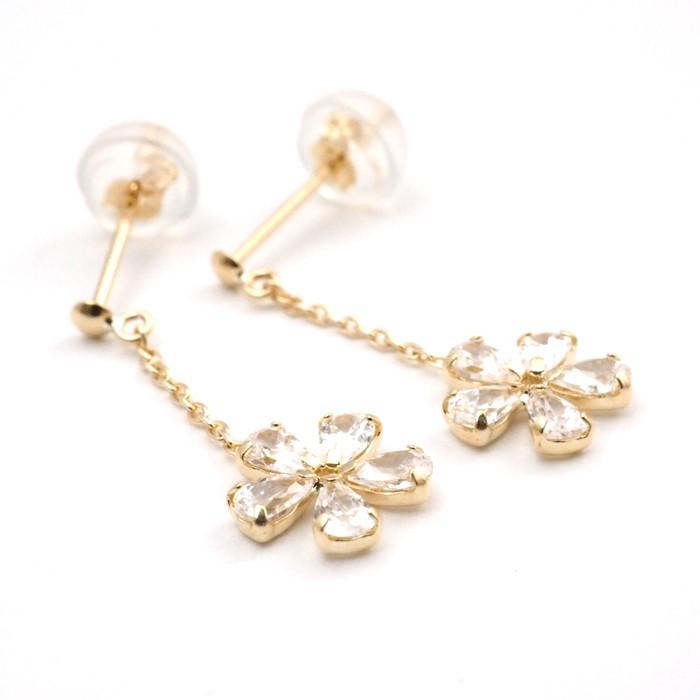 K18 18金　18k ロングピアス　バー　キュービックジルコニア⑧ペア♡#25 楽天市場】k18 バー ピアス 18金 18k バーピアス キュービック