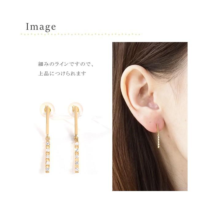 K18 ゴールド フェザー 羽 キュービック入り ピアス,揺れるピアス Rapture（アクセサリー） ピアス K18 ゴールド K18ピンク K18