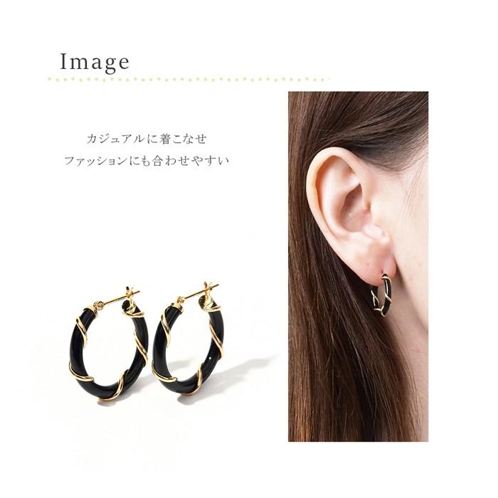 オニキス ピアス 18金 18k フープピアス k18 18金ピアス オニキス ピアス 18金 18k フープピアス k18 18金ピアス