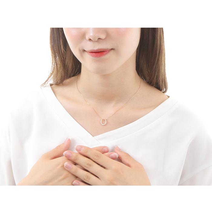 K18 馬蹄 ダイヤモンド ネックレス 18金 バテイ 馬蹄 ネックレス k18 ダイヤモンド 18金ネックレス バテイ