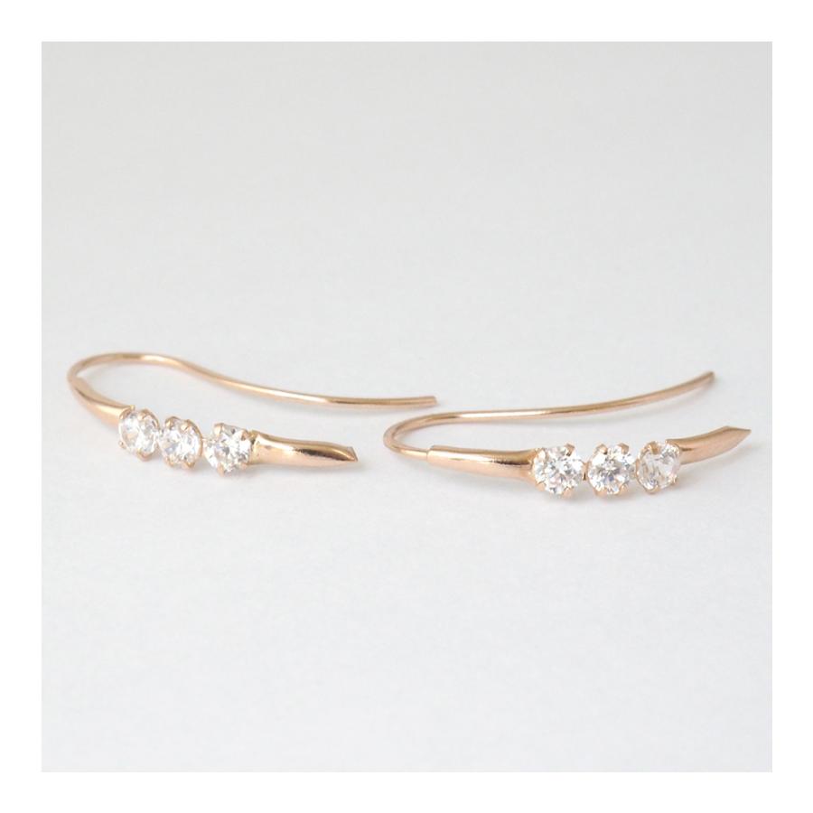 ピアス フック 10金 10k k10 ピンクゴールド PG フックピアス