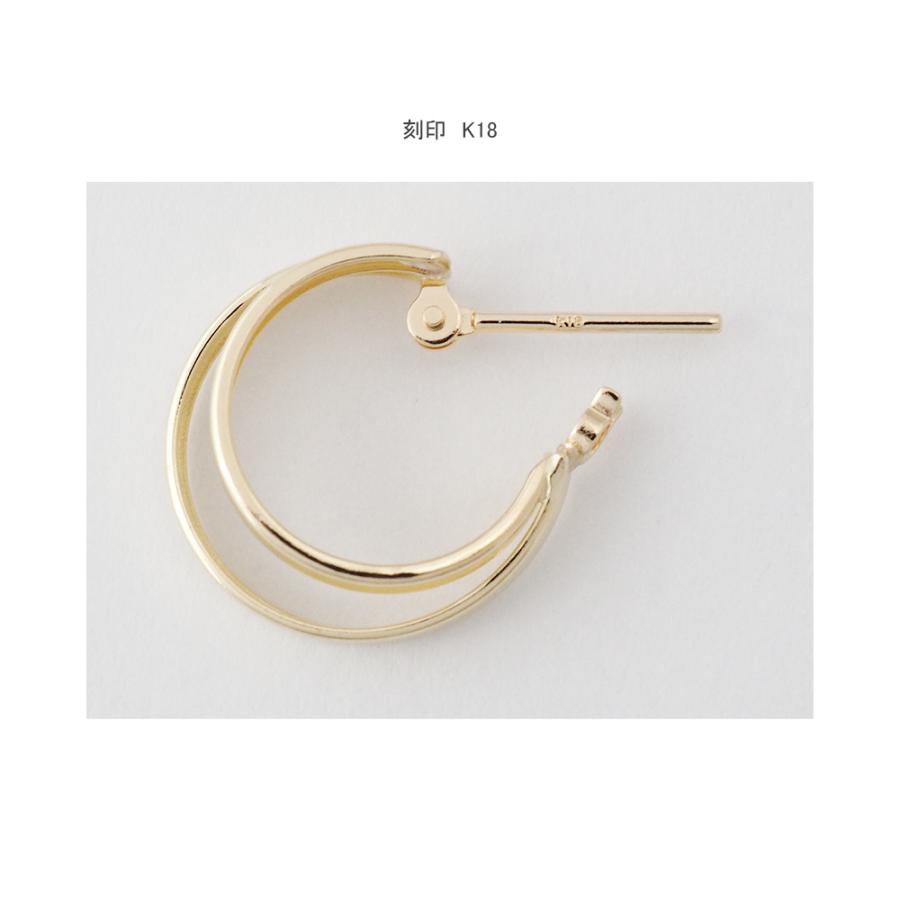 18金 フープ ピアス 18k k18 フープピアス シンプル 地金 18金