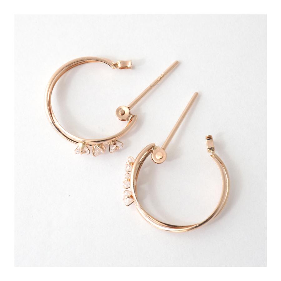 10K フープピアス フープピアス 10金 k10 10k フープ ピアス ピンクゴールド PG