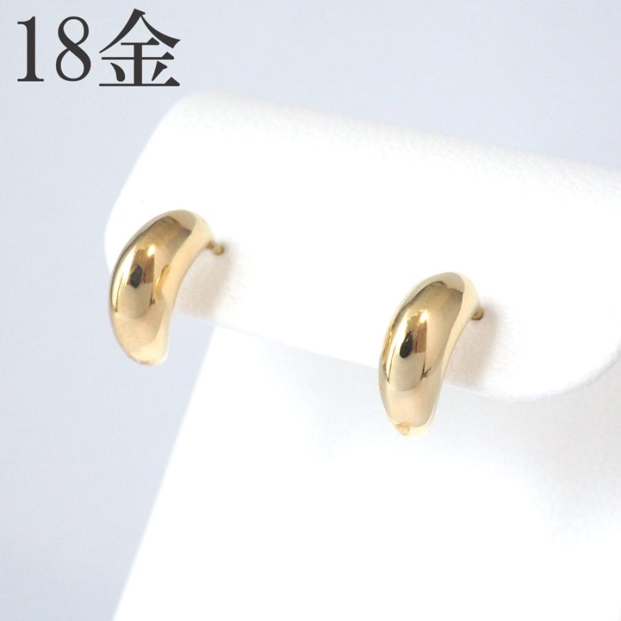 18金 18金ピアス k18 ピアス 18k シンプル ゴールド ムーン 三日月