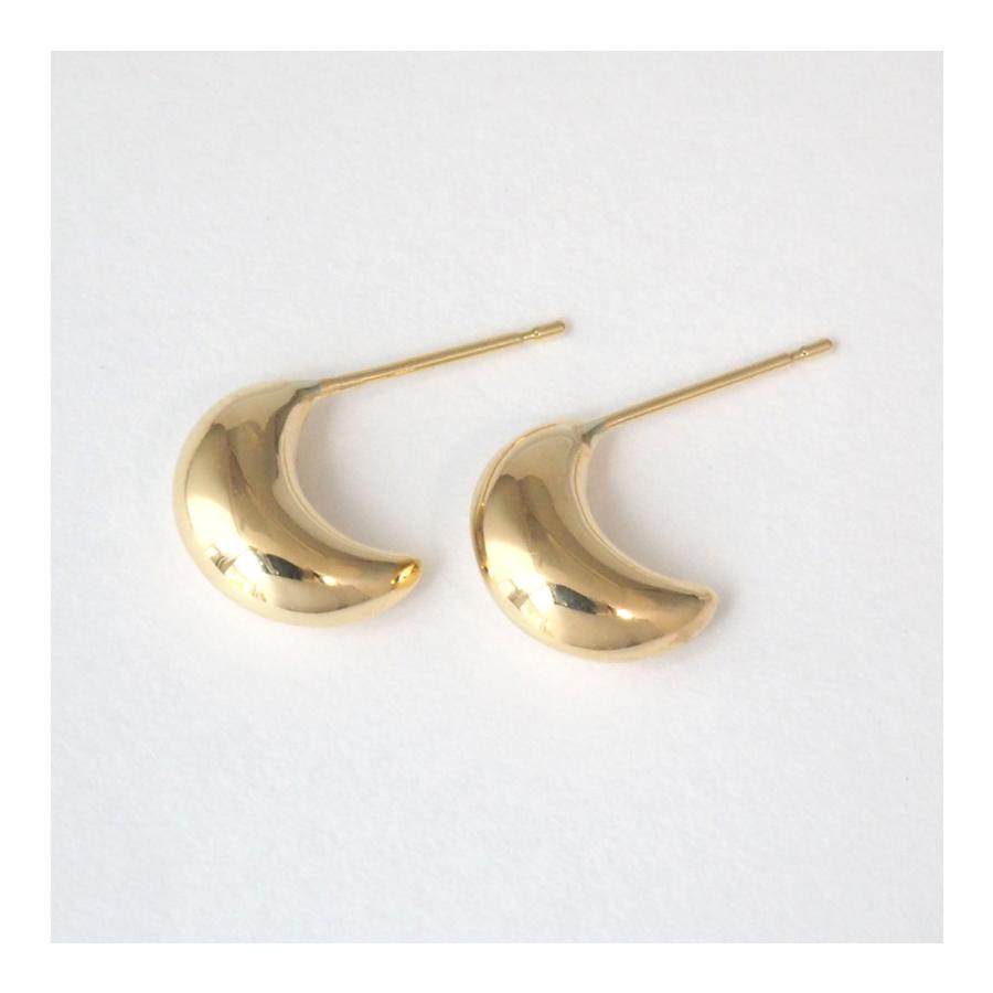 18金 18金ピアス k18 ピアス 18k シンプル ゴールド ムーン 三日月