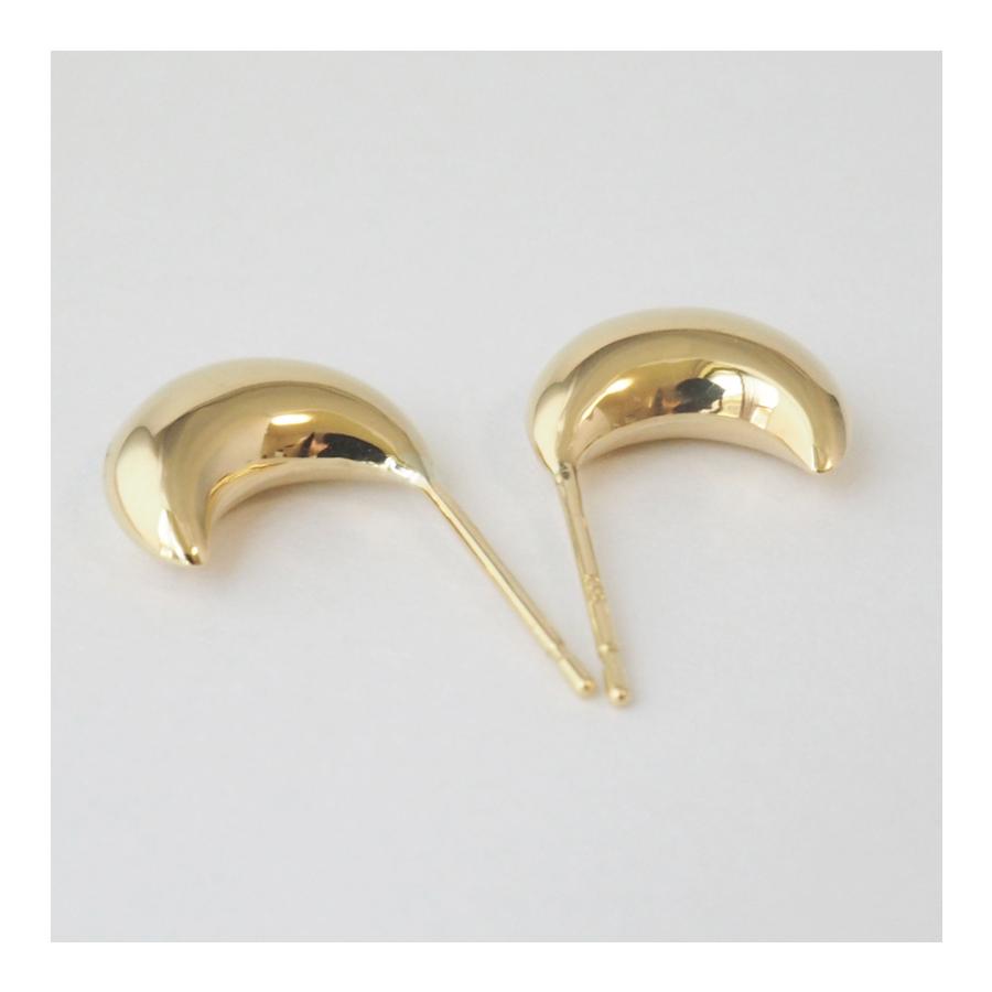 18金 18金ピアス k18 ピアス 18k シンプル ゴールド ムーン 三日月