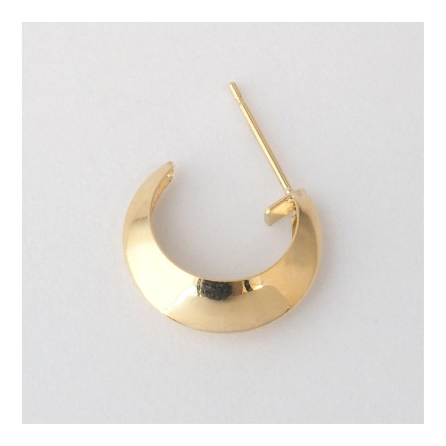 K18YG(18金イエローゴールド)moon三日月形フープピアス 楽天市場】フープピアス 18k ムーンピアス K18 月甲ピアス 18金 三日月