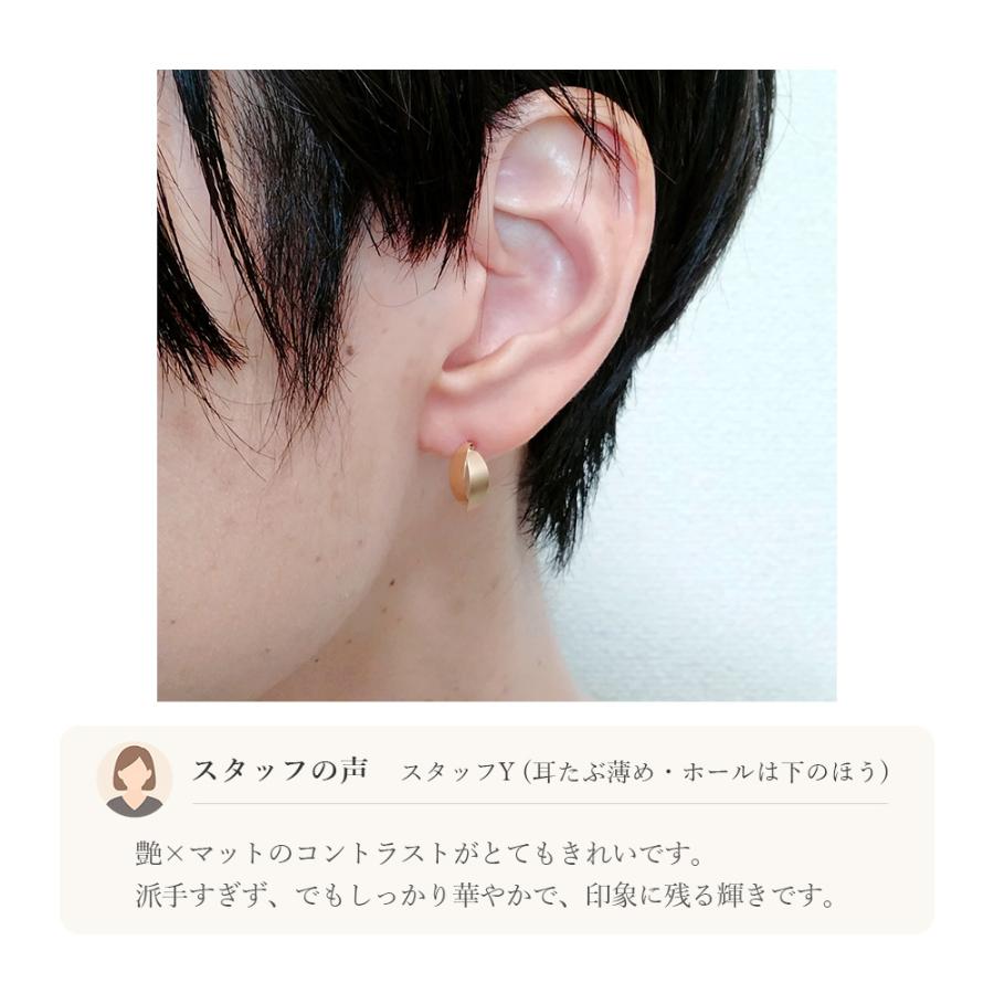 ピアス 10金 リーフ k10 10k 葉 ゴールド シンプル 地金 プレゼント レディースの画像