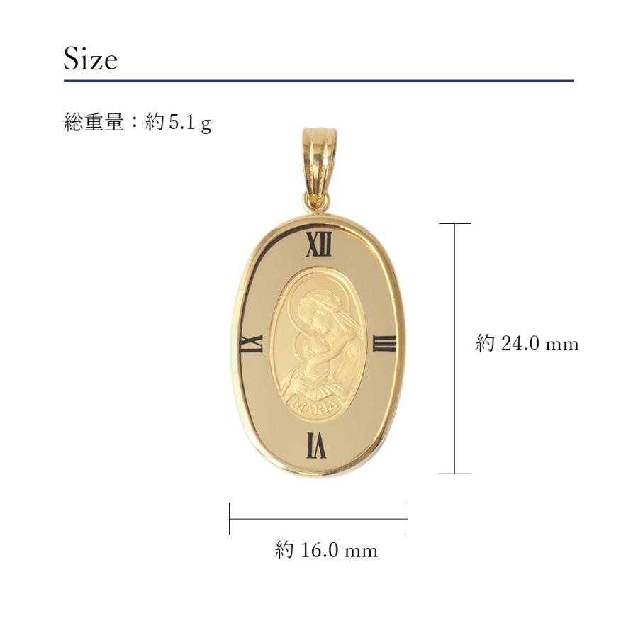 コイン 聖母マリア 純金 1g k24 24金 24k 18金枠 k18 18k ガラス付き