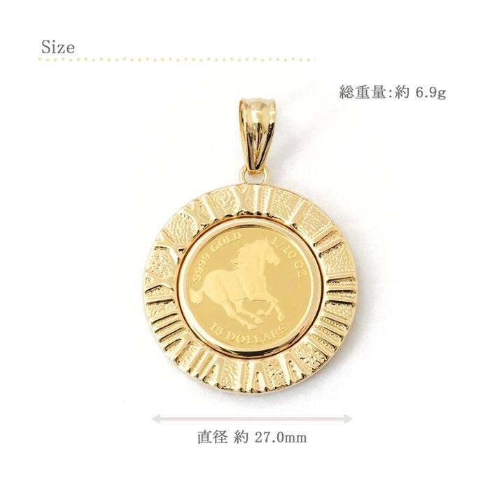 コイン ツバルホース k24 24金 純金 24k ホースコイン 1/10oz 18