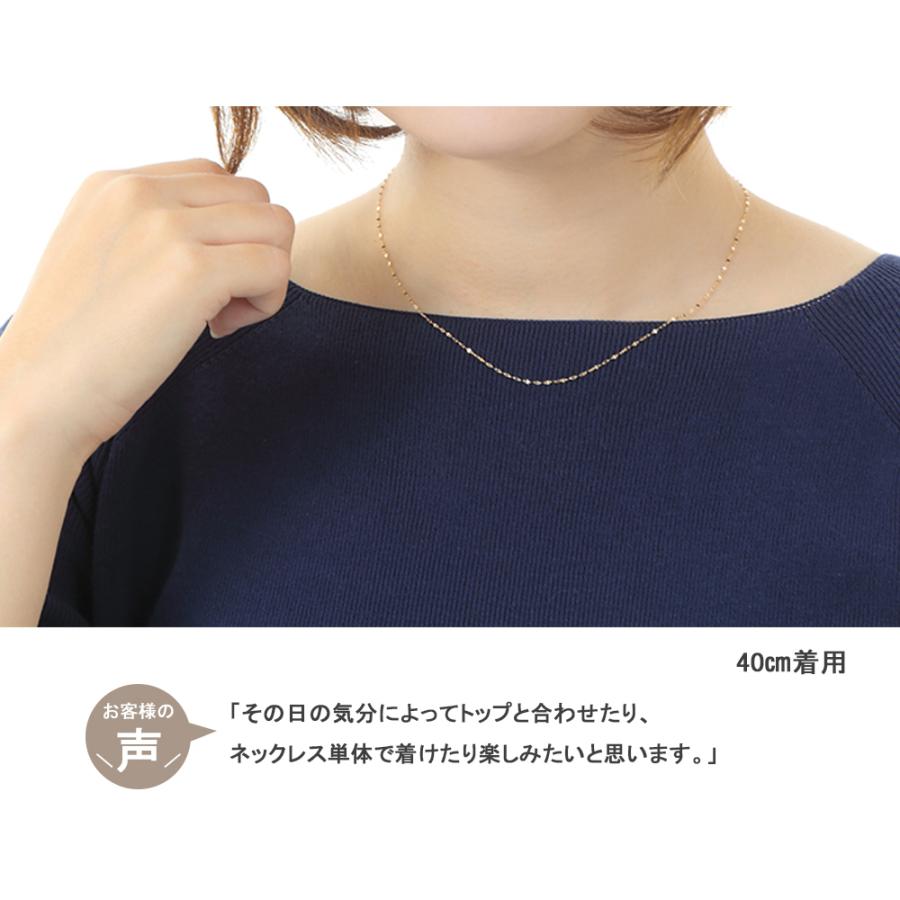 K18ペタルチェーンネックレス40cm DEVAS 8月土日限定 7%クーポン▽ 18金ネックレス k18 ネックレス