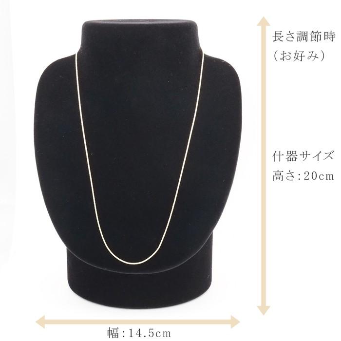 ネックレス 18k 18金 ベネチアン Vカット チェーン スライド式 ネックレス 長さ調節可能 最大50cm プレゼント｜d-planet1｜08