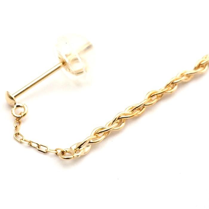 ピアス k18 揺れる 18金 18k バー シンプル スパイラル 18金 ピアス k18 揺れる 18金 18k バー シンプル スパイラル 18金