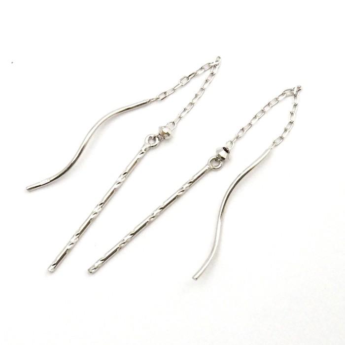 ピアス　　K10WG アメリカンピアス 10金 k10wg ピアス 揺れる シンプル レディース