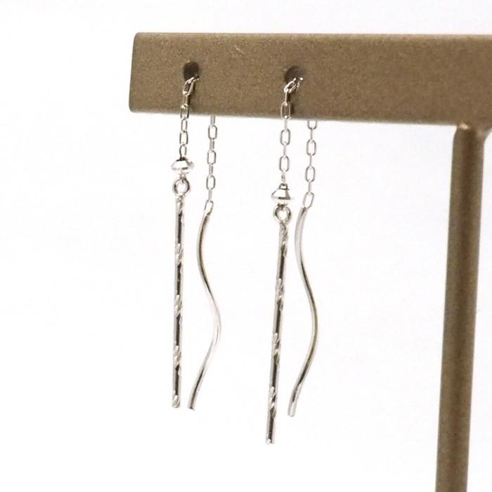 アメリカンピアス 10金 k10wg ピアス 揺れる シンプル レディース