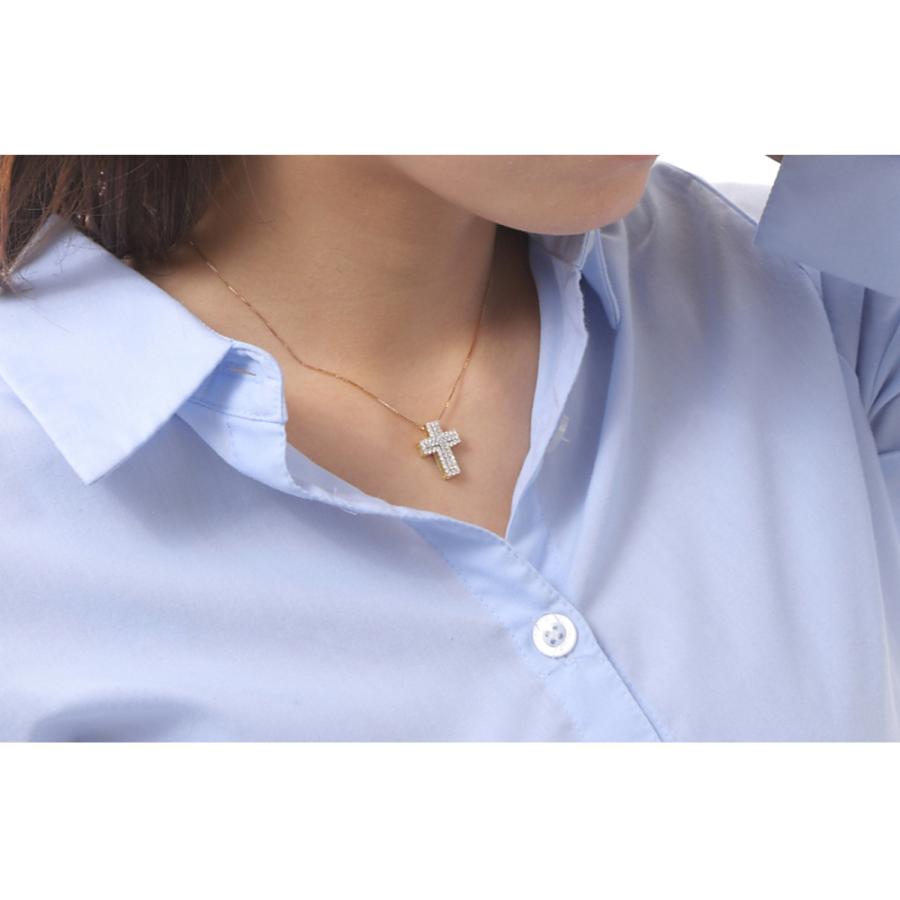 クロス ネックレス ダイヤモンド k18 18金ネックレス 18k YG WG クロス ネックレス ダイヤモンド k18 18金ネックレス 18k YG WG