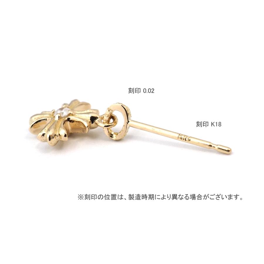 クロス ピアス 18金 片耳ピアス 18k k18 ダイヤモンド 十字架 クロス ピアス 18金 片耳ピアス 18k k18 ダイヤモンド 十字架