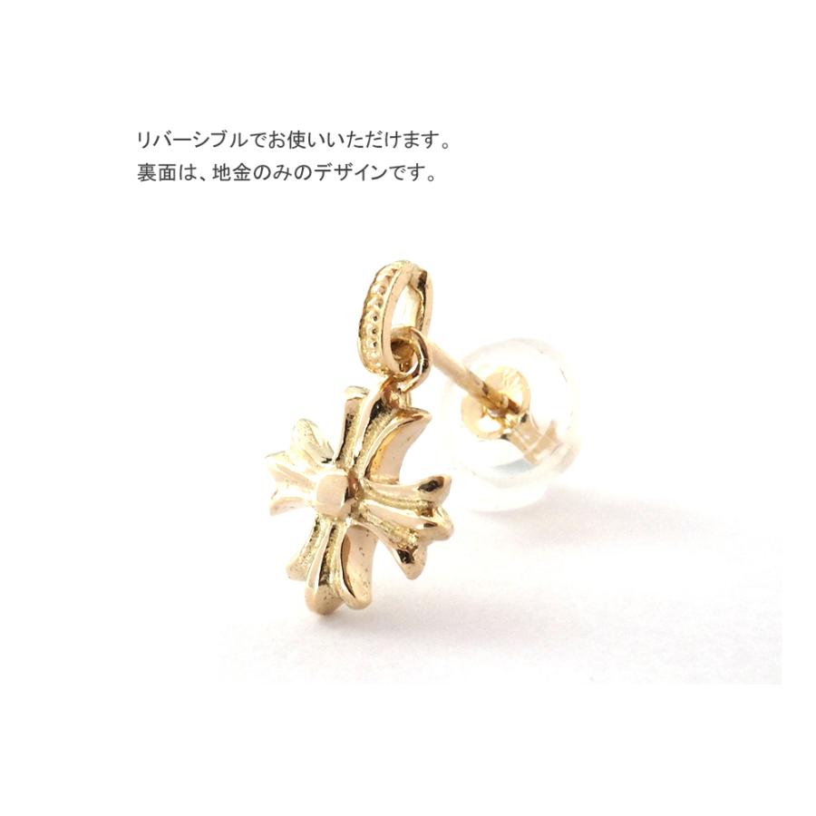 クロス ピアス 18金 片耳ピアス 18k k18 ダイヤモンド 十字架 クロス ピアス 18金 片耳ピアス 18k k18 ダイヤモンド 十字架