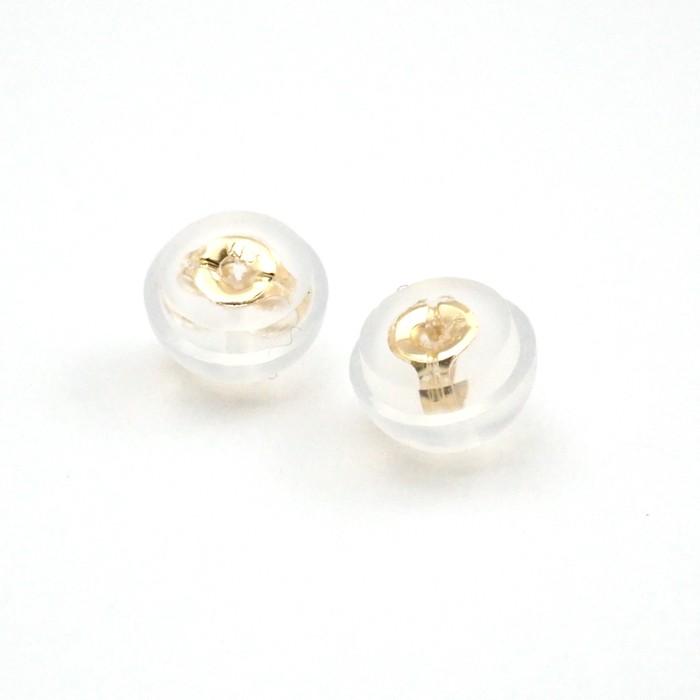 ピアス 18k 18金 シンプル 一粒 k18 キュービック ジルコニア 4mm 6本