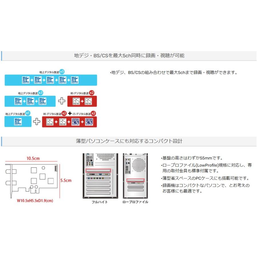 プレクス テレビチューナー 5チャンネル同時録画・視聴 地上デジタル