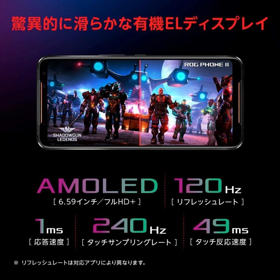 ROG Phone 2 (ゲーミングスマホ) 1TB マットブラック ZS660KL-BK1TR12