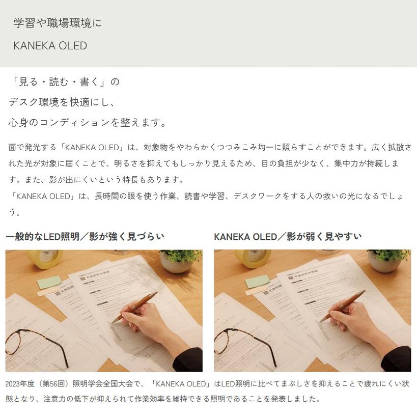 カネカ - お取り寄せ ＜継続期間押さえる必要経費！＞KANEKA Study Slim KK401 OLED（有機EL）学習机ともし火 白いこと光