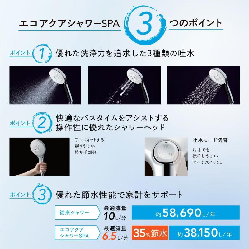 PK-BF-SM6 LIXIL リクシル シャワーヘッド エコアクアシャワーSPA ウルトラファインバブル INAX イナックス