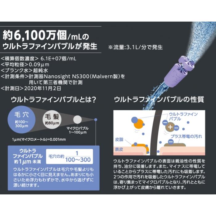 PS3136-81XA-CDP SANEI サンエイ ULTRA FINE BUBBLE RAINY METALLIC FBシャワーヘッド｜d-price-ys｜04