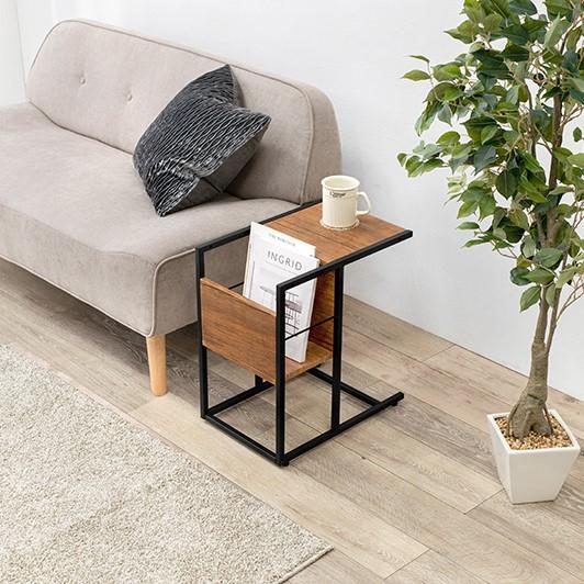 サイドテーブル 2WAY 組立式 ブラウン 萩原 LST4661BR メーカー直送 lst4661br生活家電ディープライス 通販