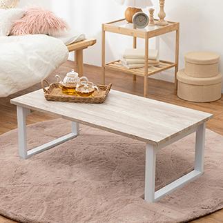 HAGiHARA（萩原） 折れ脚テーブル ホワイト LT-4396WH メーカー直送