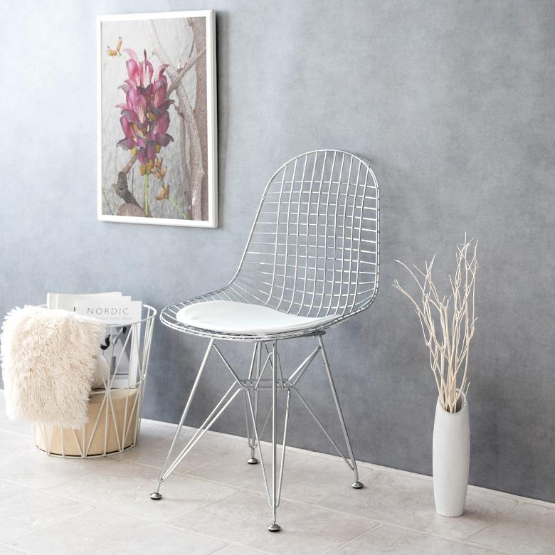 宮武製作所 メーカー直送 イームズ ワイヤーチェア DKR クロムメッキ