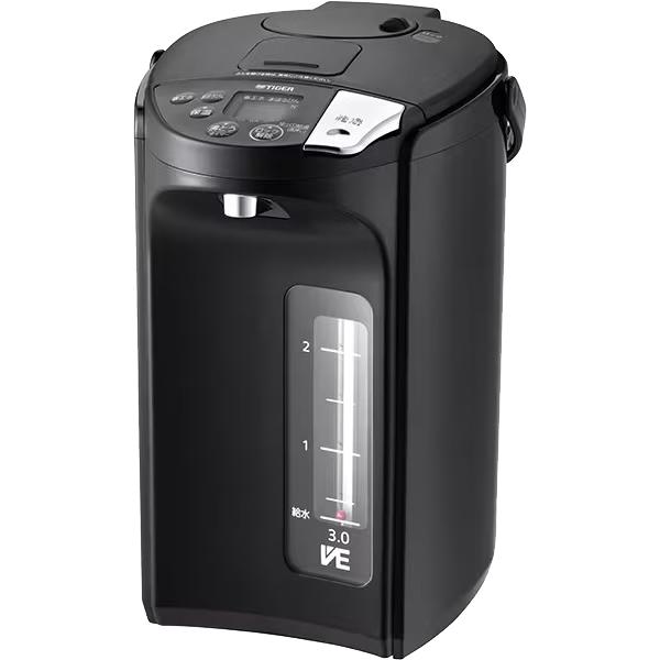 とく子さん 蒸気レスVE電気まほうびん 3.0L タイガー アーバンブラック