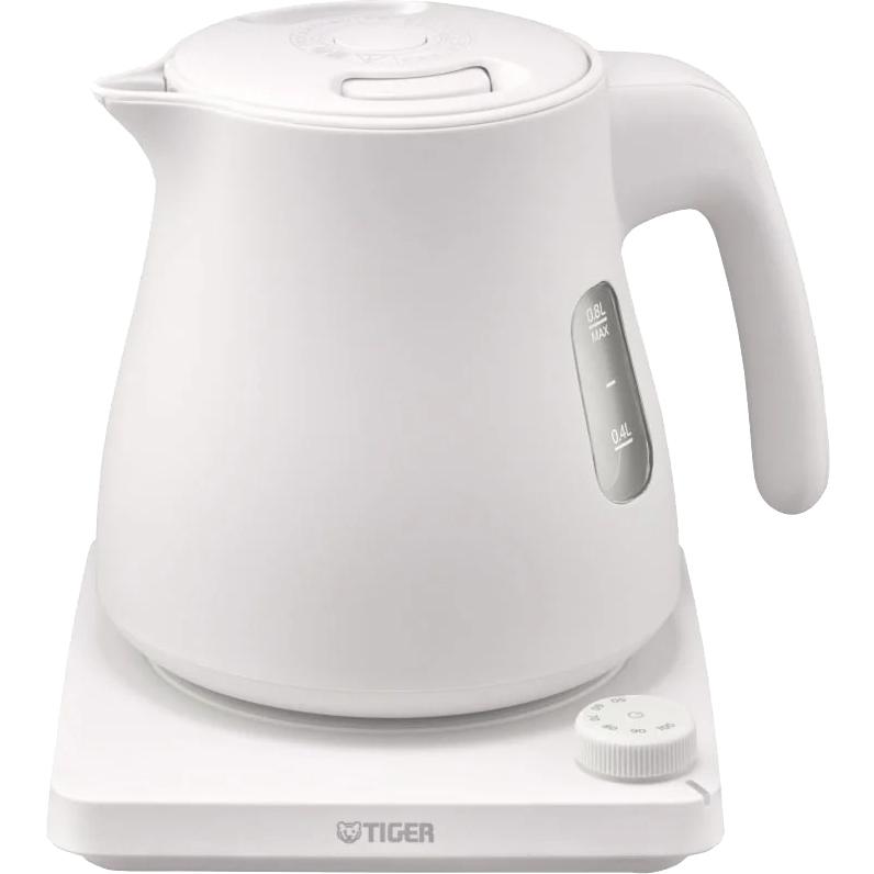 タイガー魔法瓶 温度調節機能付蒸気レス電気ケトル0.8l PTV-A080WG 4150-116 【北海道・沖縄・離島配送不可】 タイガー（TIGER） 蒸気レス電気ケトル 0.8L 温度調節機能つき