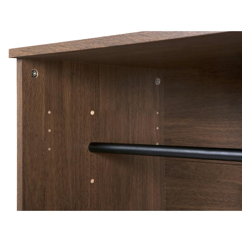 ワードローブ 幅89cm ブラウン 萩原 RKK-1622BR メーカー直送の画像